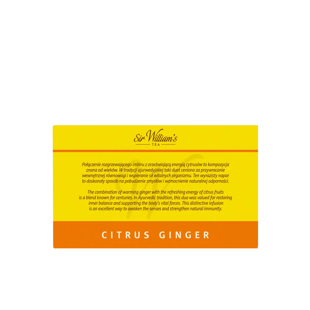 Sir William's Tea Citrus Ginger 50szt - obrazek 2